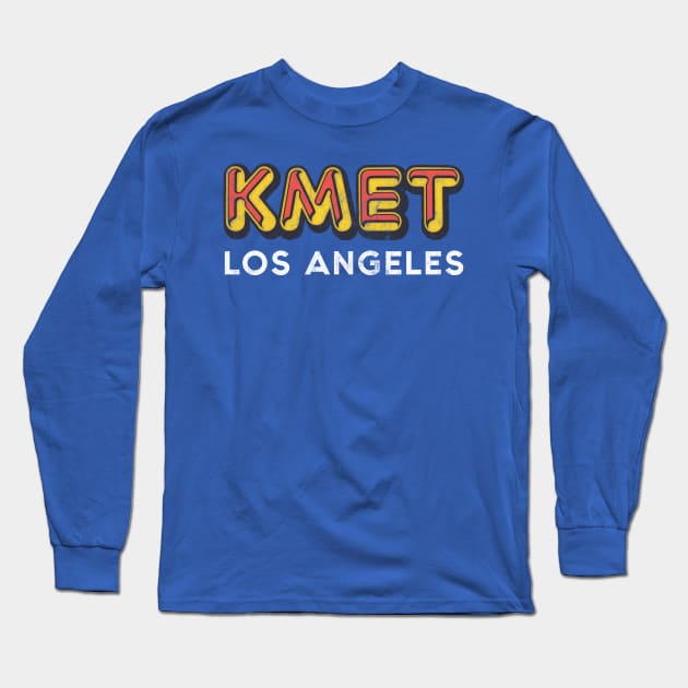 KMET Los Angeles - 80s Progressive Rock Radio Station Long Sleeve T-Shirt by CultOfRomance